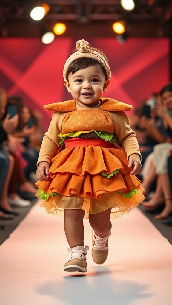 Baby Fashion Show: Burger Inspired Runway Stunner