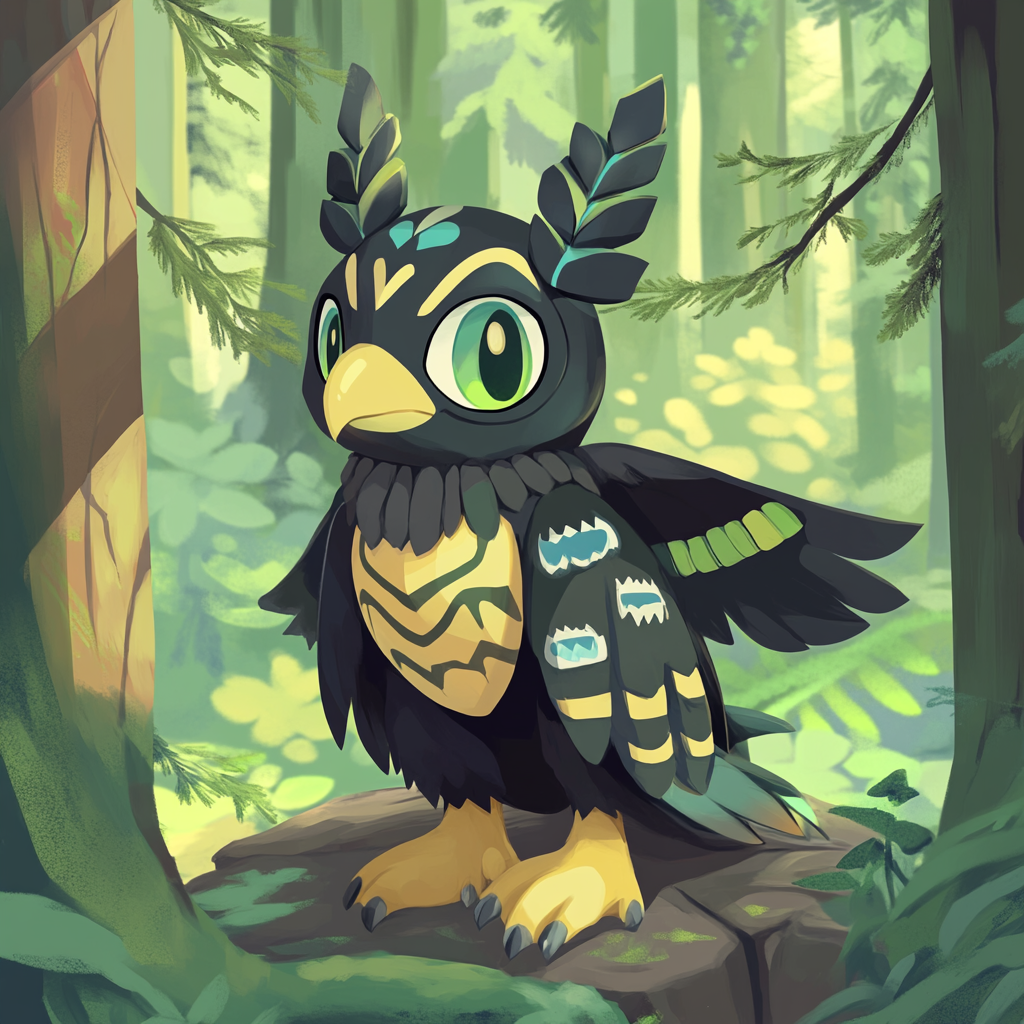 Baby Pokémon inspired by Pacific Northwest totem pole.