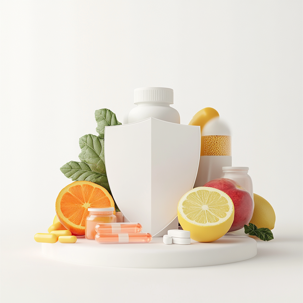 Balanced Nutrition Supports Immune System: A 3D Illustration