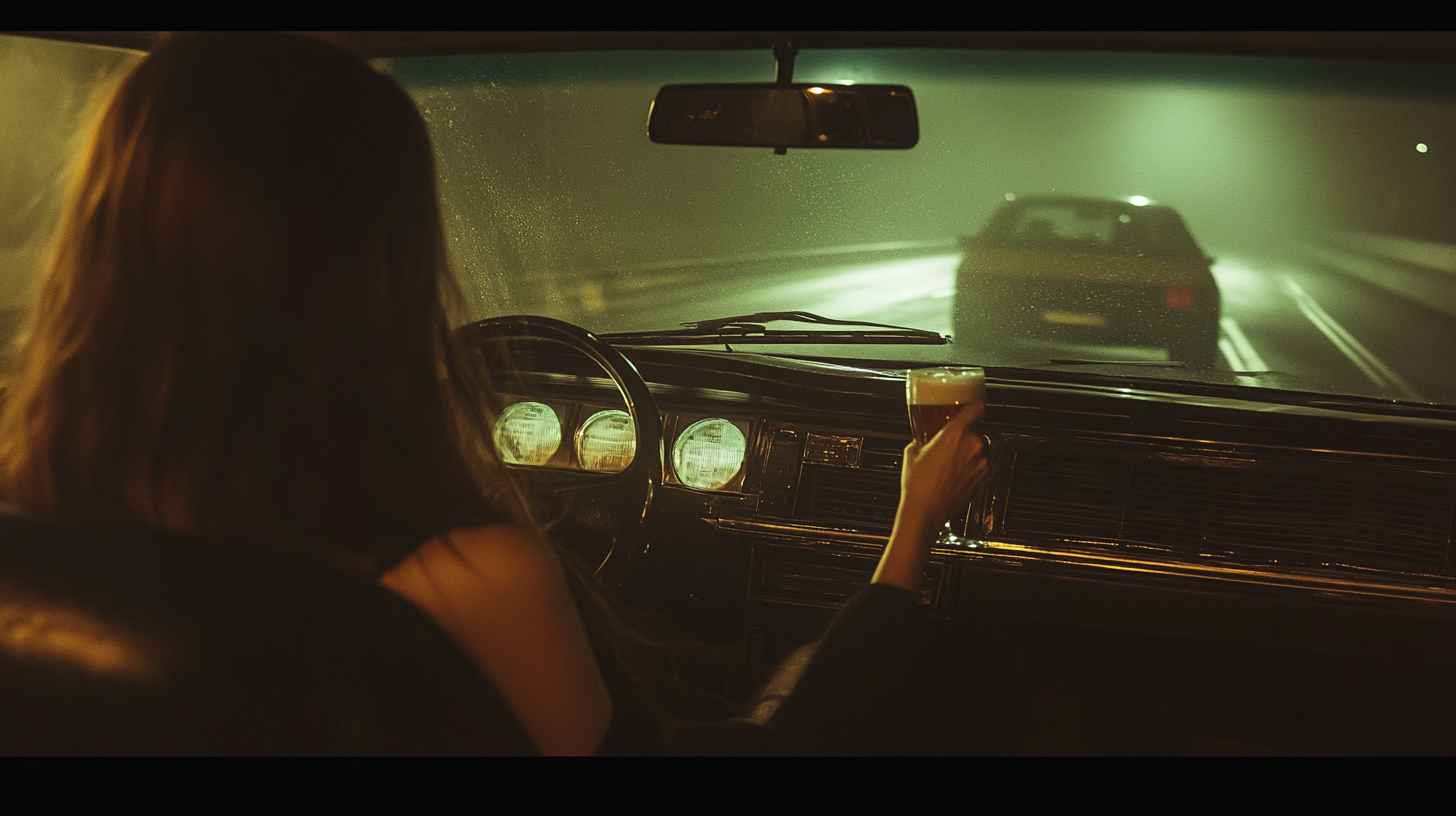 Bavarian Women Drive Fast on Autobahn in 80s