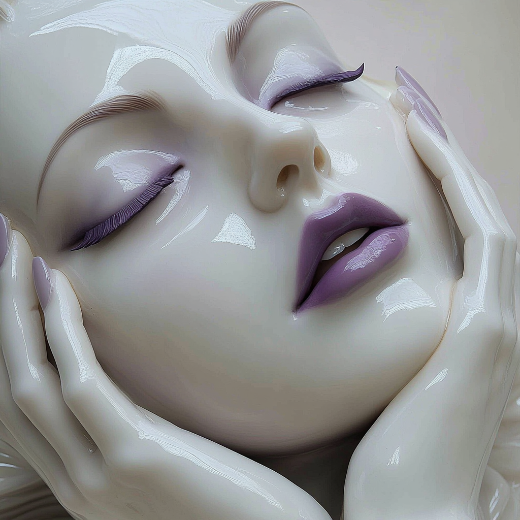 Beautiful Sleeping Woman in Matte Porcelain