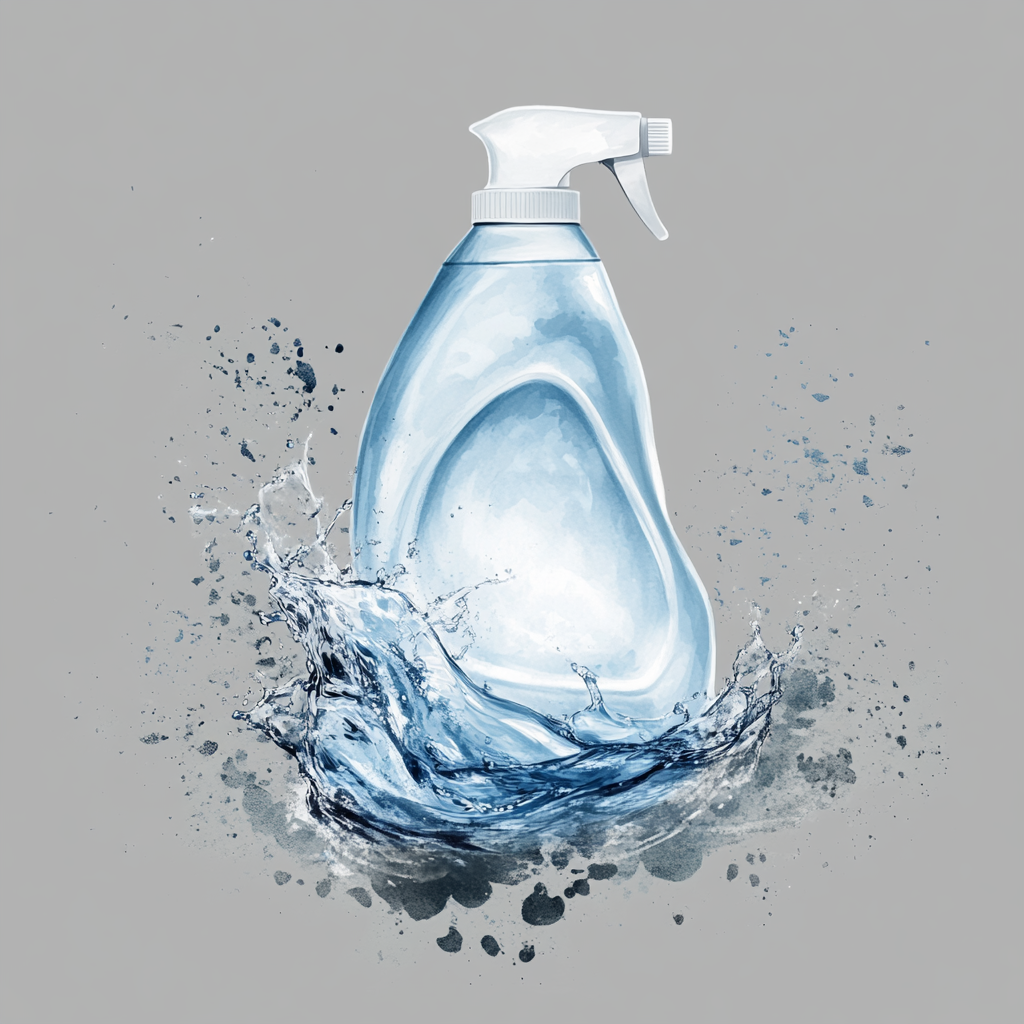 Beautiful watercolor cleaning illustration with soft pastel colors