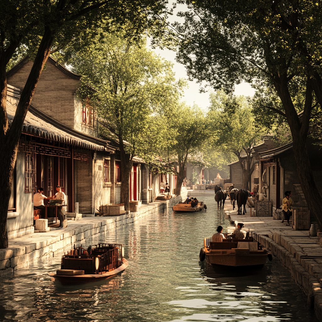 Beijing City Past: Retro, Realistic 3D Render 