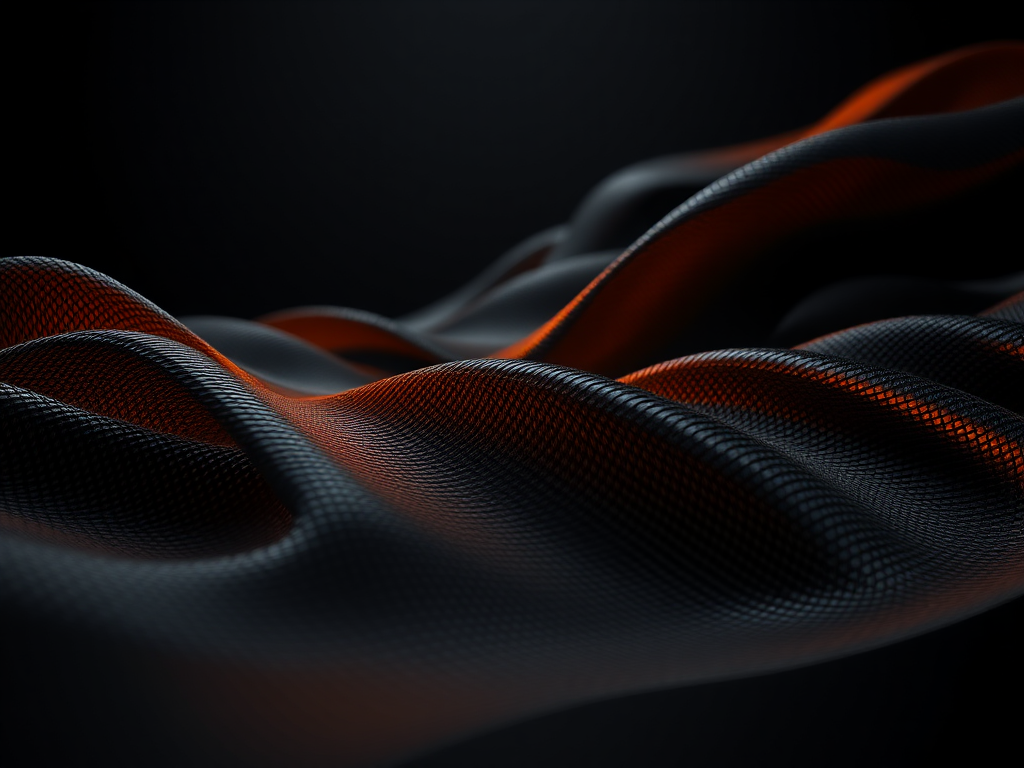 Black Carbon Fibre Mesh 3D Render