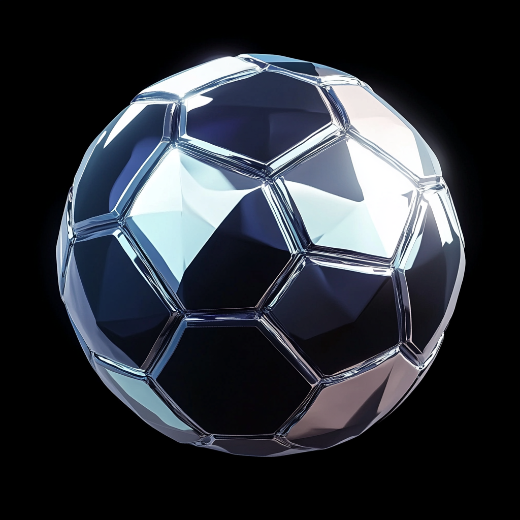 Black Diamond Soccerball Logo Design Cartoon Style