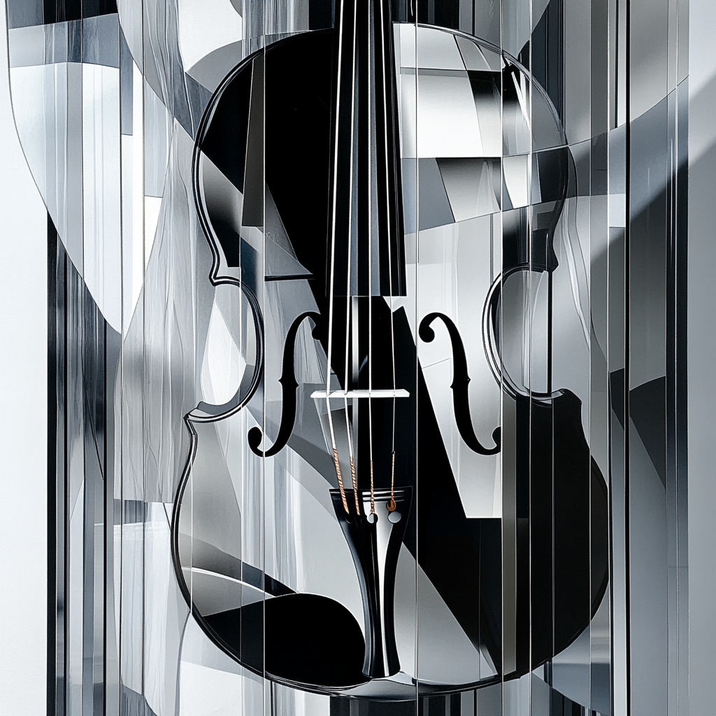 Black and White Luxury with Violin Scroll