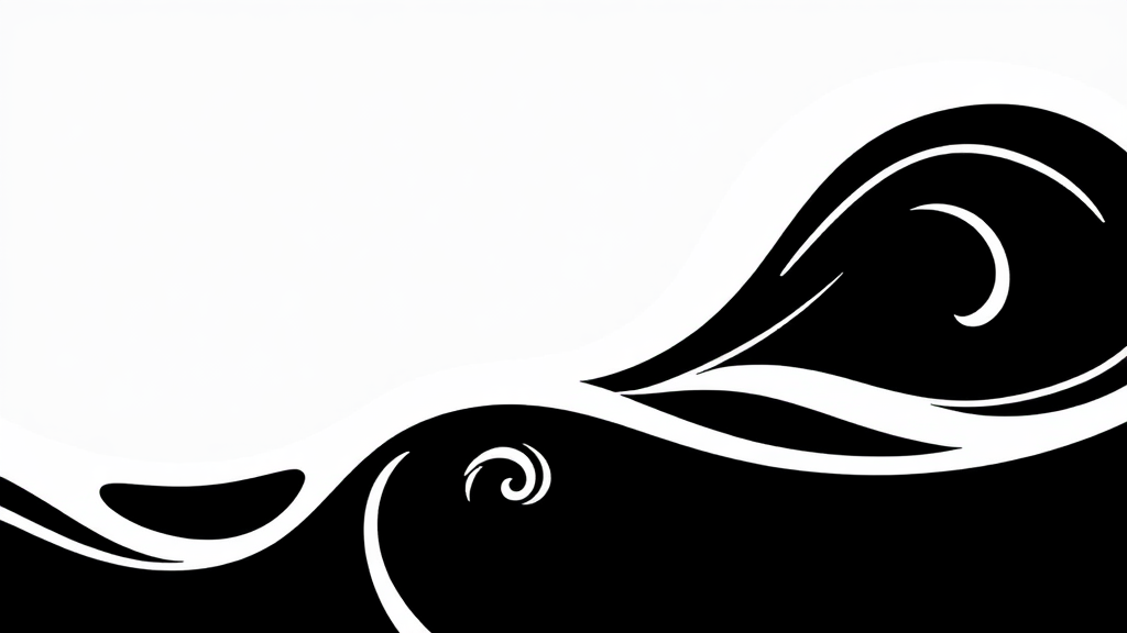 Black and white water design with Maori style