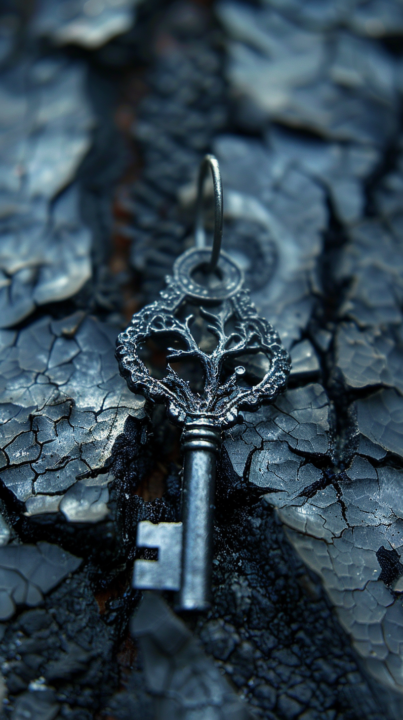 Blackened talisman in leather cuff, a survivor's tale