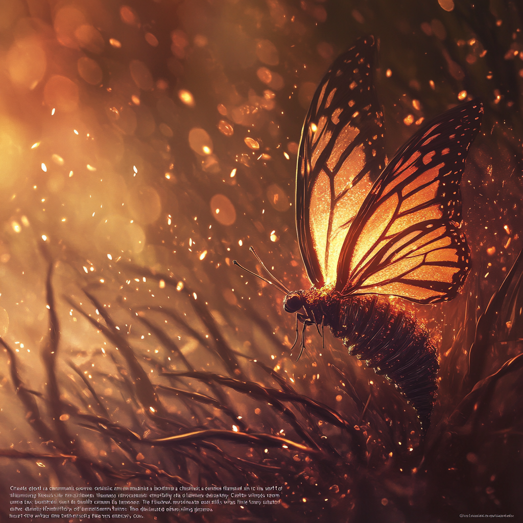 Blossoming Butterfly: A Fiery Transformation in Nature