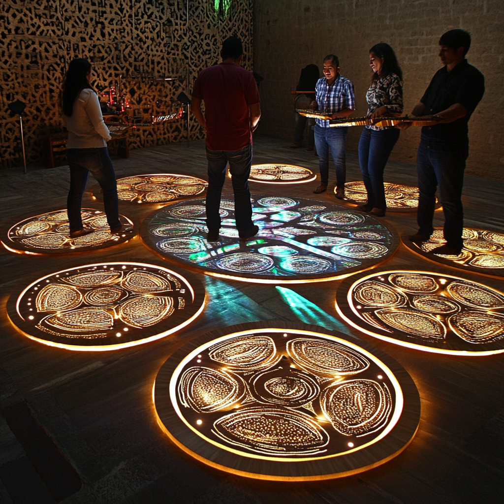 Board with sensors plays Michoacan music when stepped on