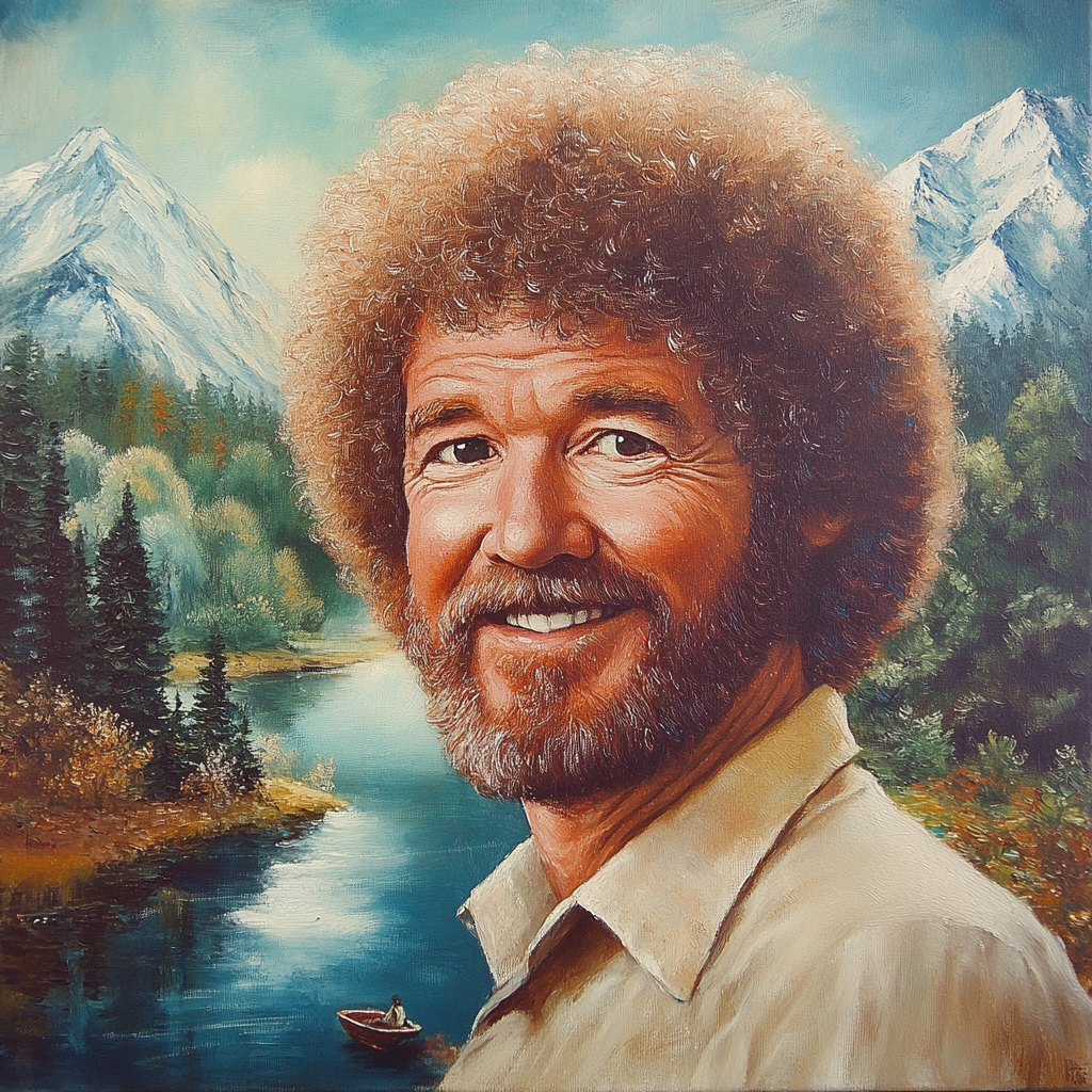 Bob Ross Wet on Wet Oil Painting Tutorial