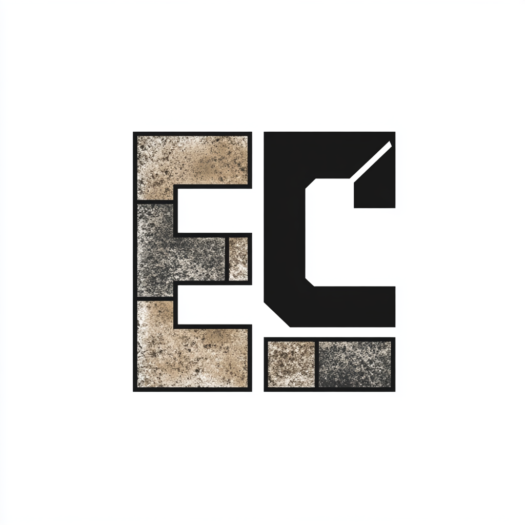 Bold, creative logo for Elite Constructors with 'EC' focus.