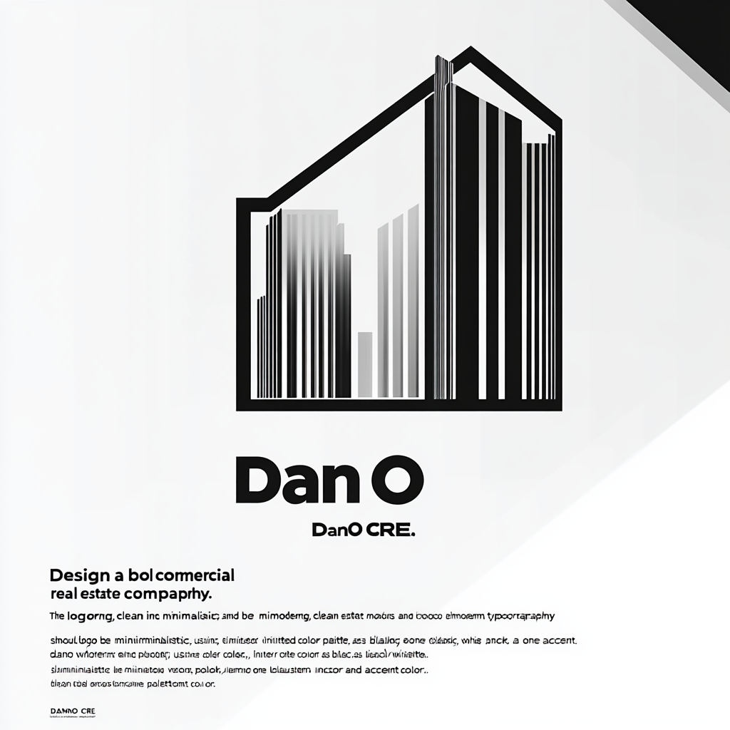 Bold, simple logo for real estate company, DanO CRE.