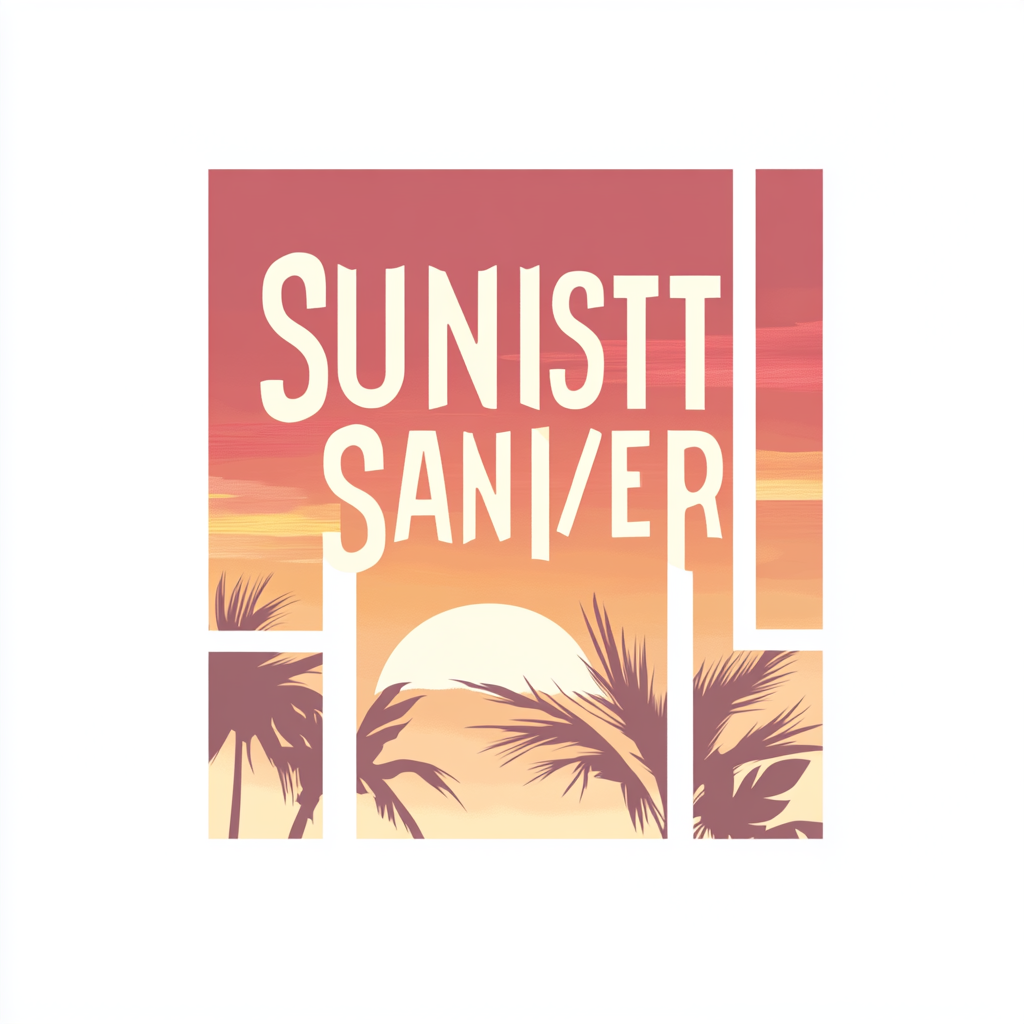 Bold 'Sunset Sangria' Design With Sunset Imagery