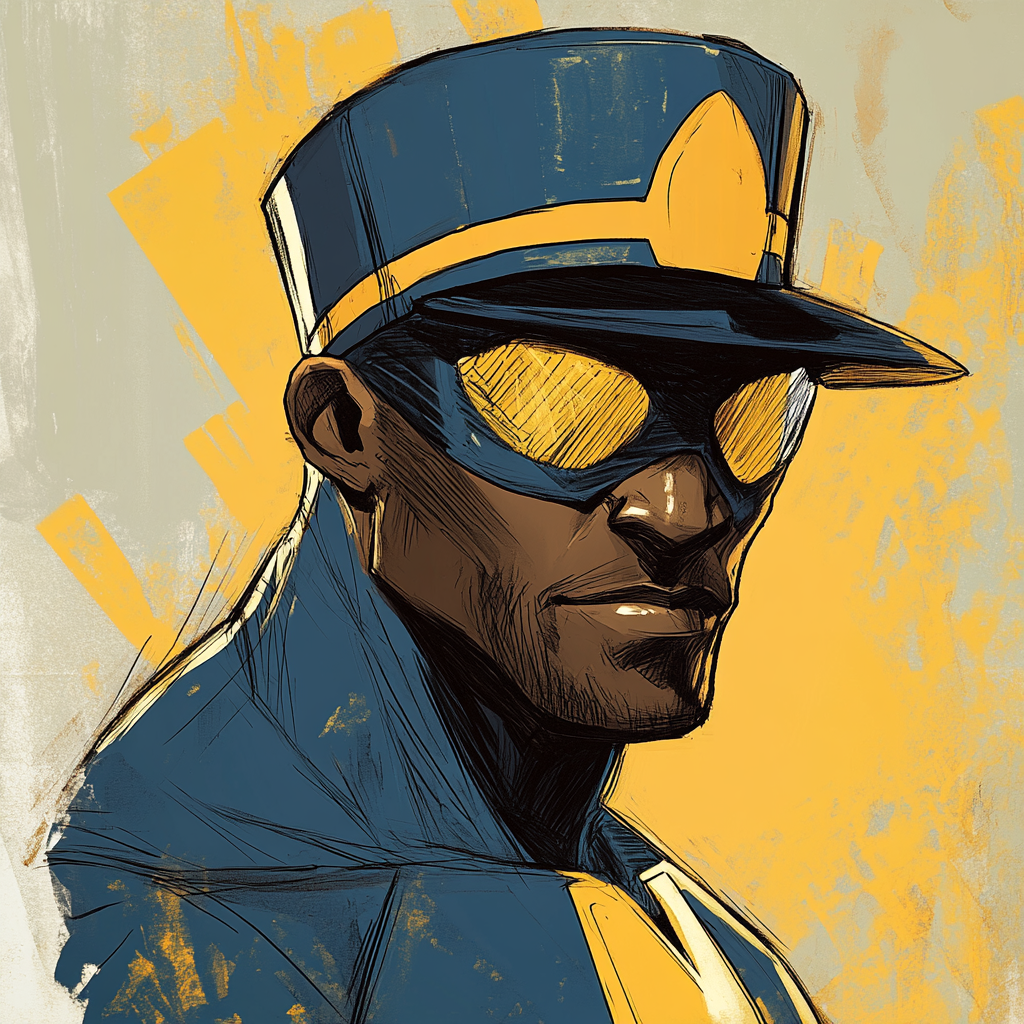 Booster Gold in Washington Commanders hat, Pixar Style