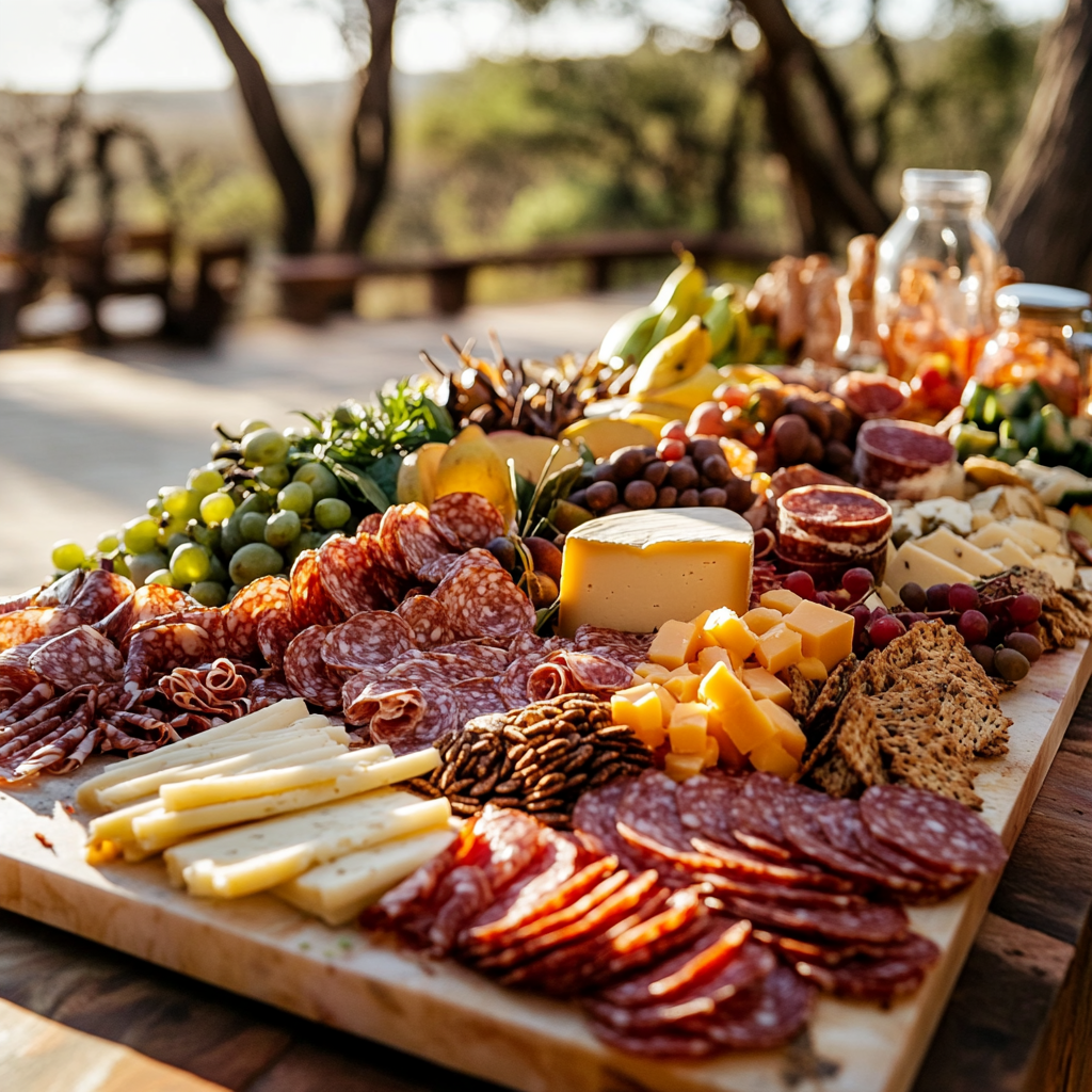 Botswana Luxury Catering: Charcuterie Board with Fruit and Cheese