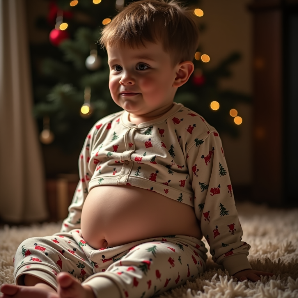 Boy Drinking Weight Gain Milk on Christmas Night