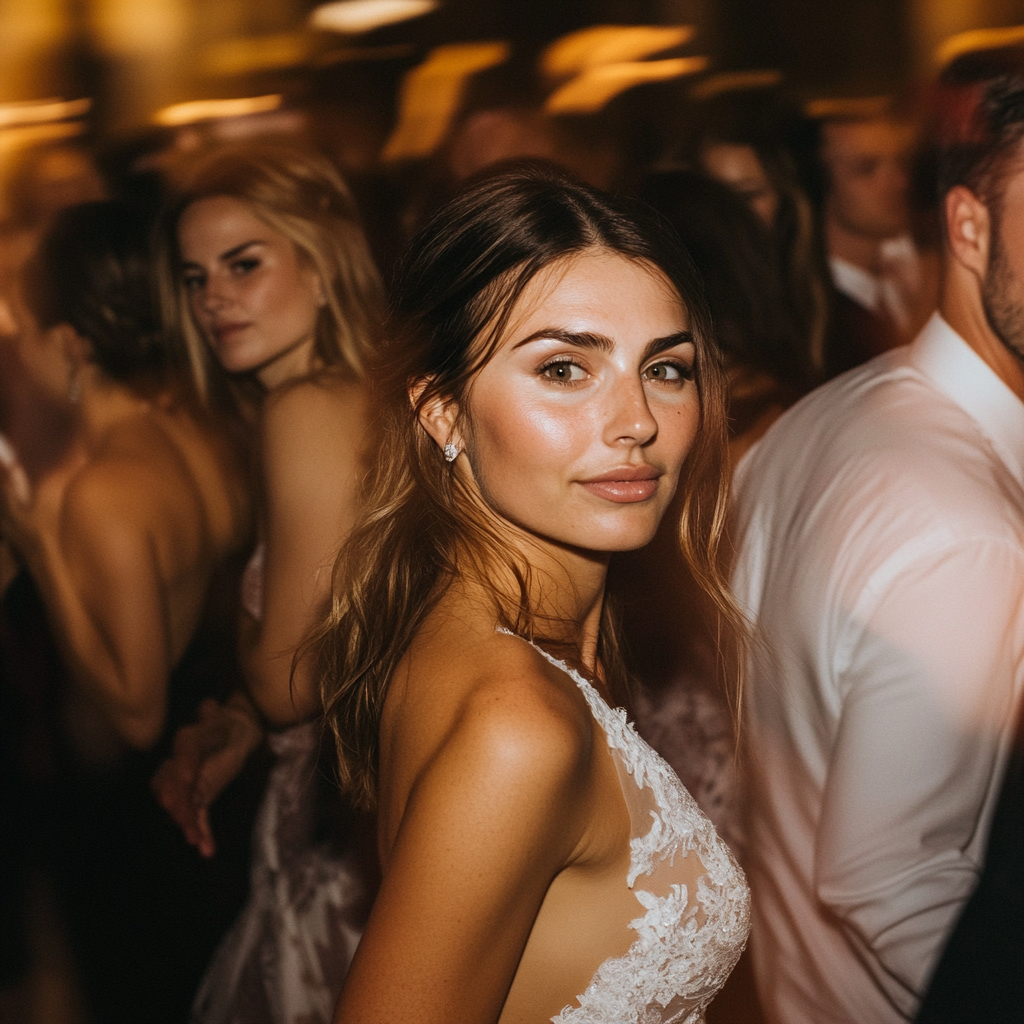 Bride and Groom share first dance at reception.