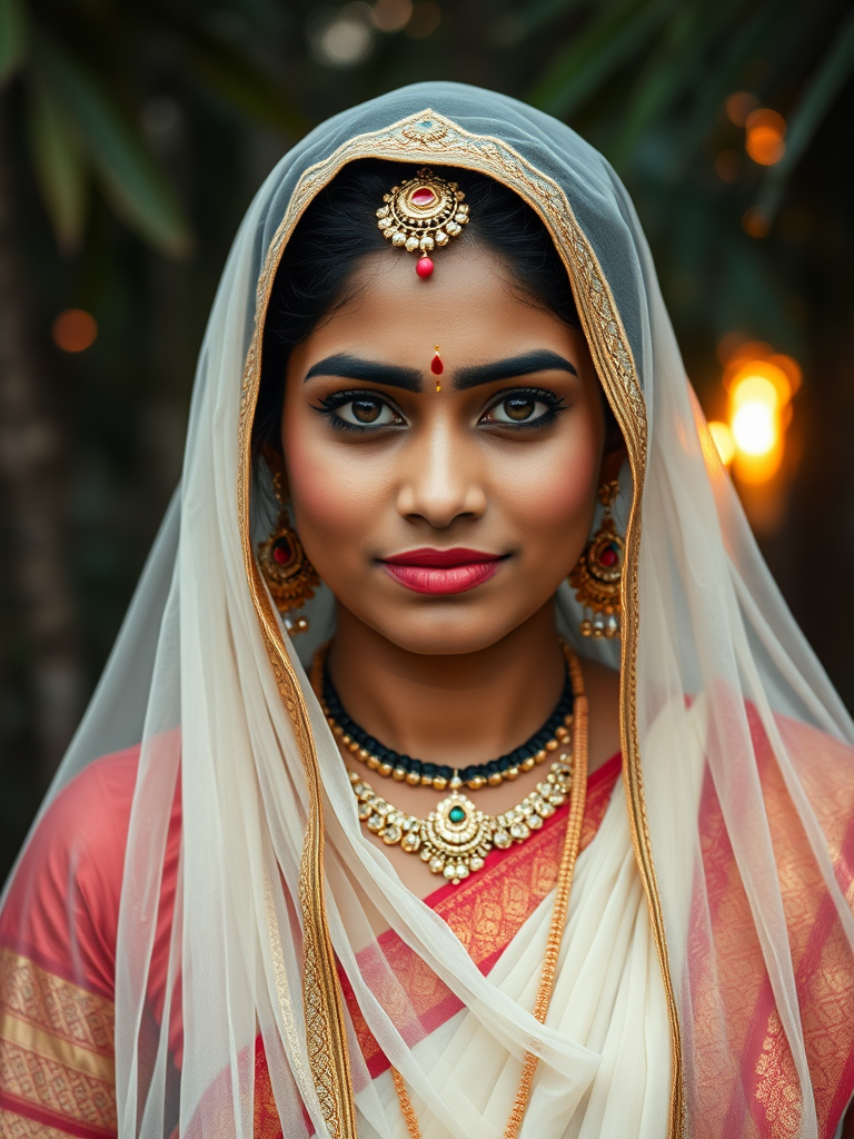 Bride of Hanuman in South Indian Jungle at Sunset