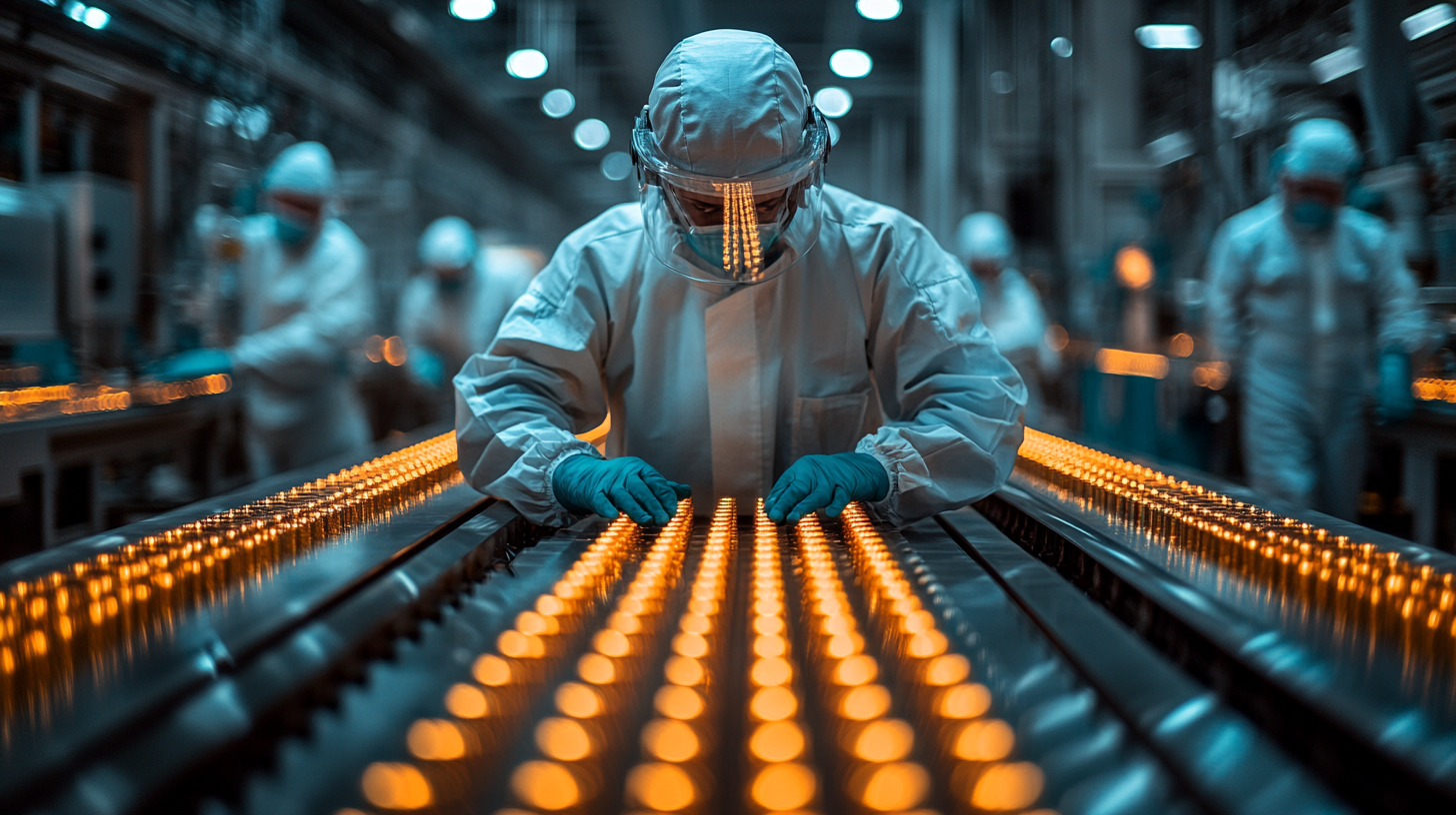 Bright factory workers inspecting hemp steel on high-tech line.