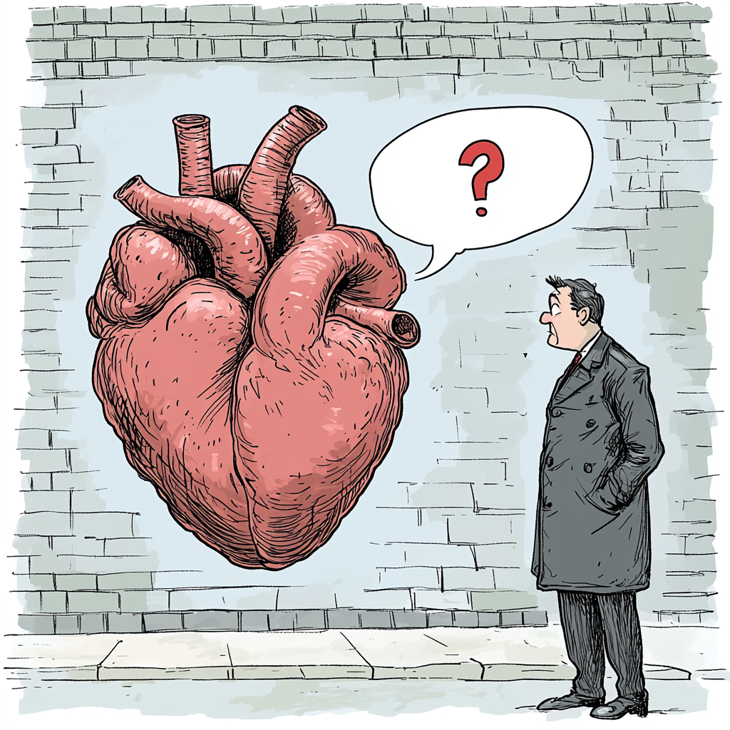 Bureaucrat and Human Heart Cartoon Conversation with Love symbol