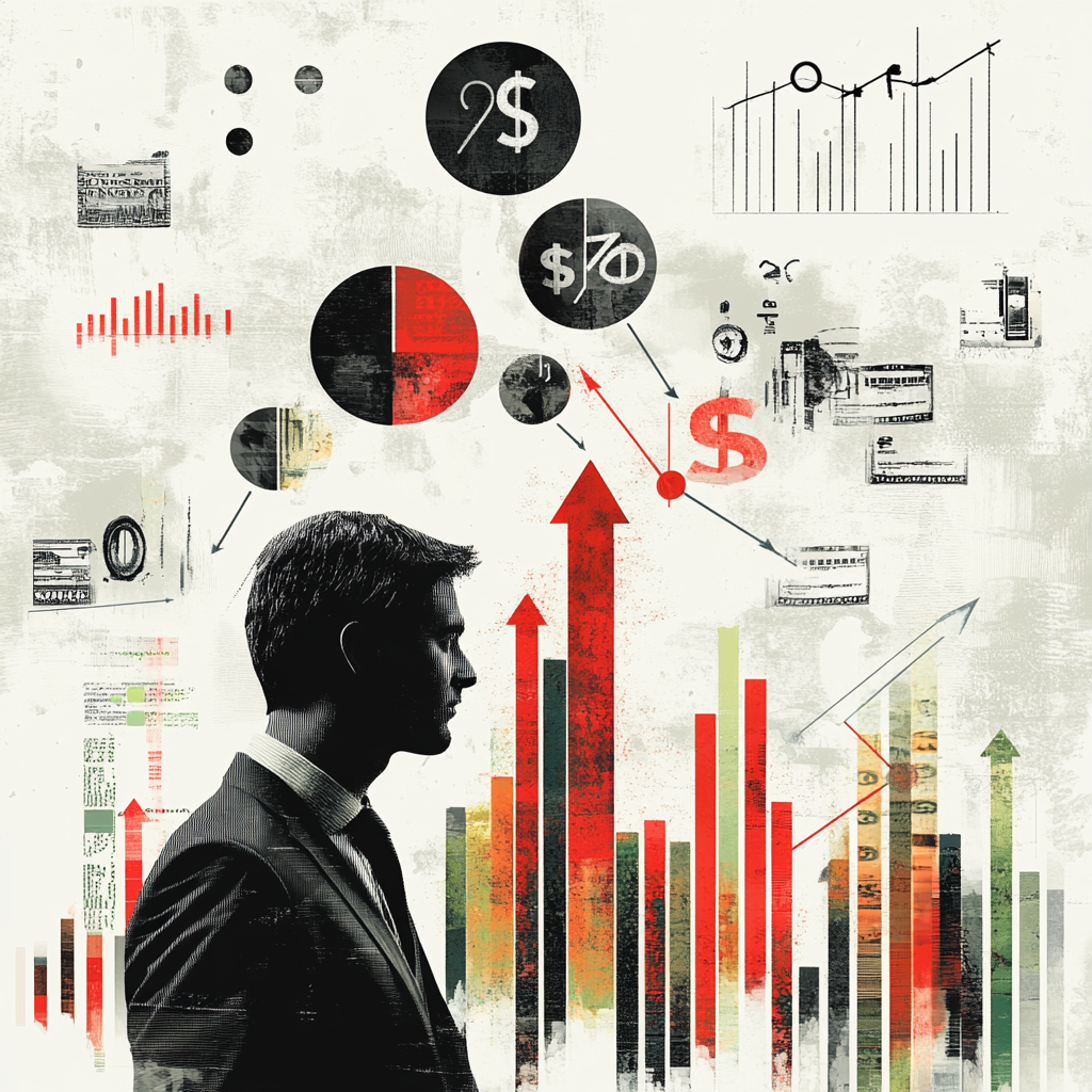 Business Professional Analyzing Charts and Graphs for Profitability.