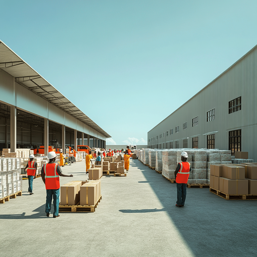 Busy Package Delivery Facility in Africa