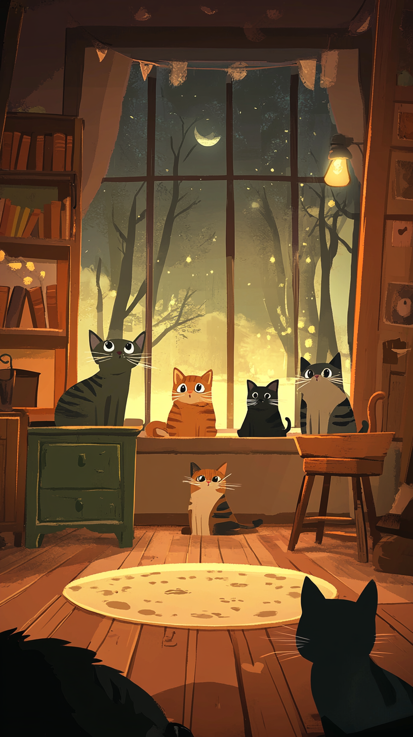 Calm Cat Puzzle Game with Healing Cats Design