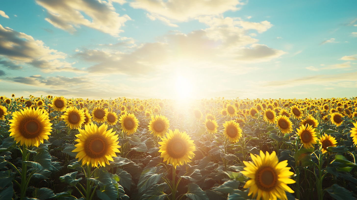 Captured vibrant sunflowers under the radiant sunlight.