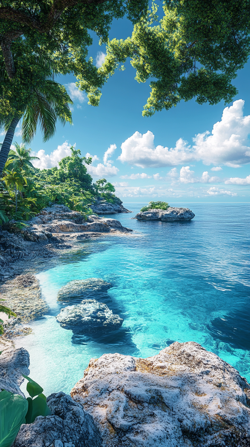 Caribbean Sea with Clear Blue Waters Awe