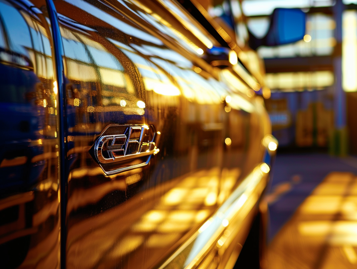 Carl Moving Truck Logo on a Shiny Truck