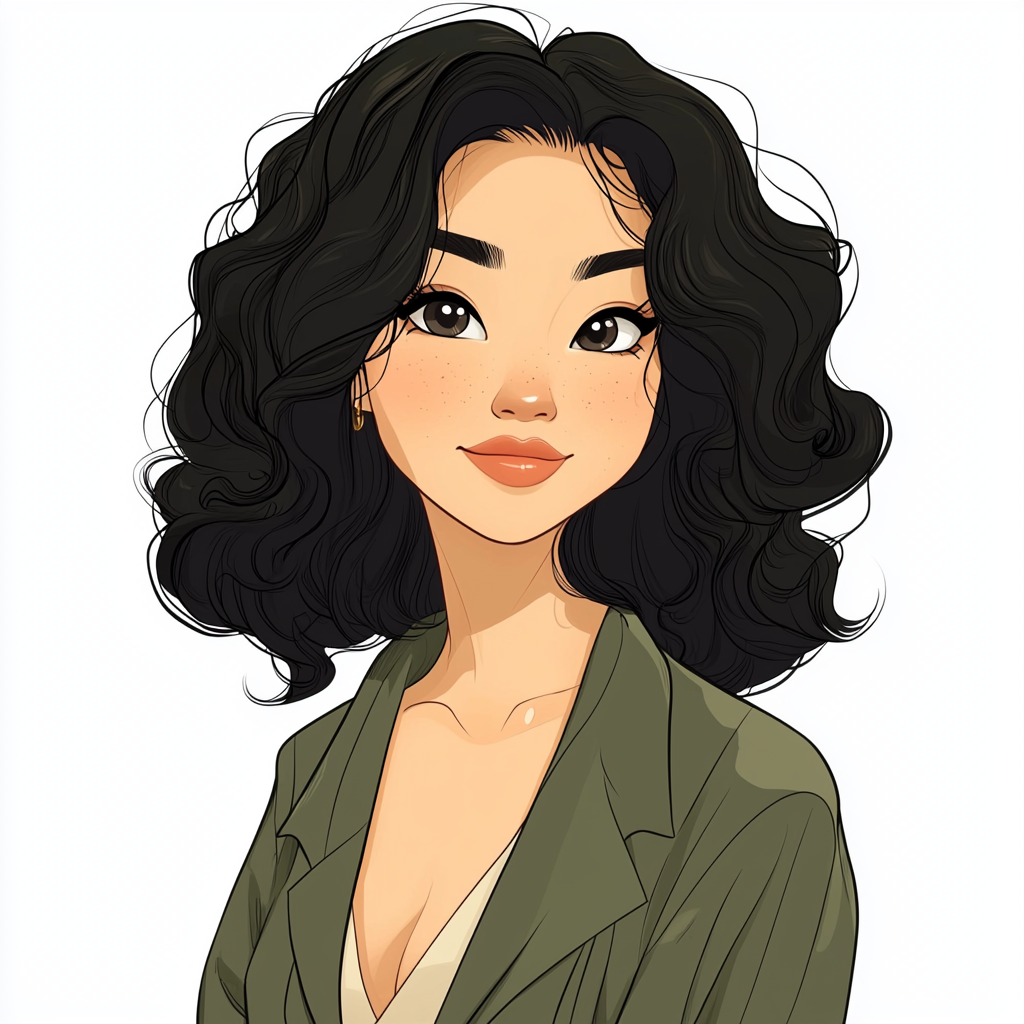 Cartoon Style Asian Girl Profile Image 20s