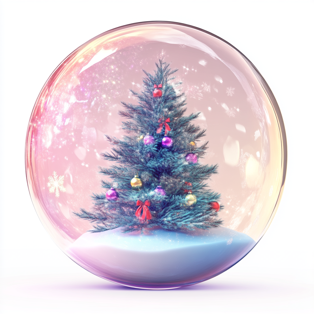 Cartoon Style Christmas Bubble with Glaring Edges