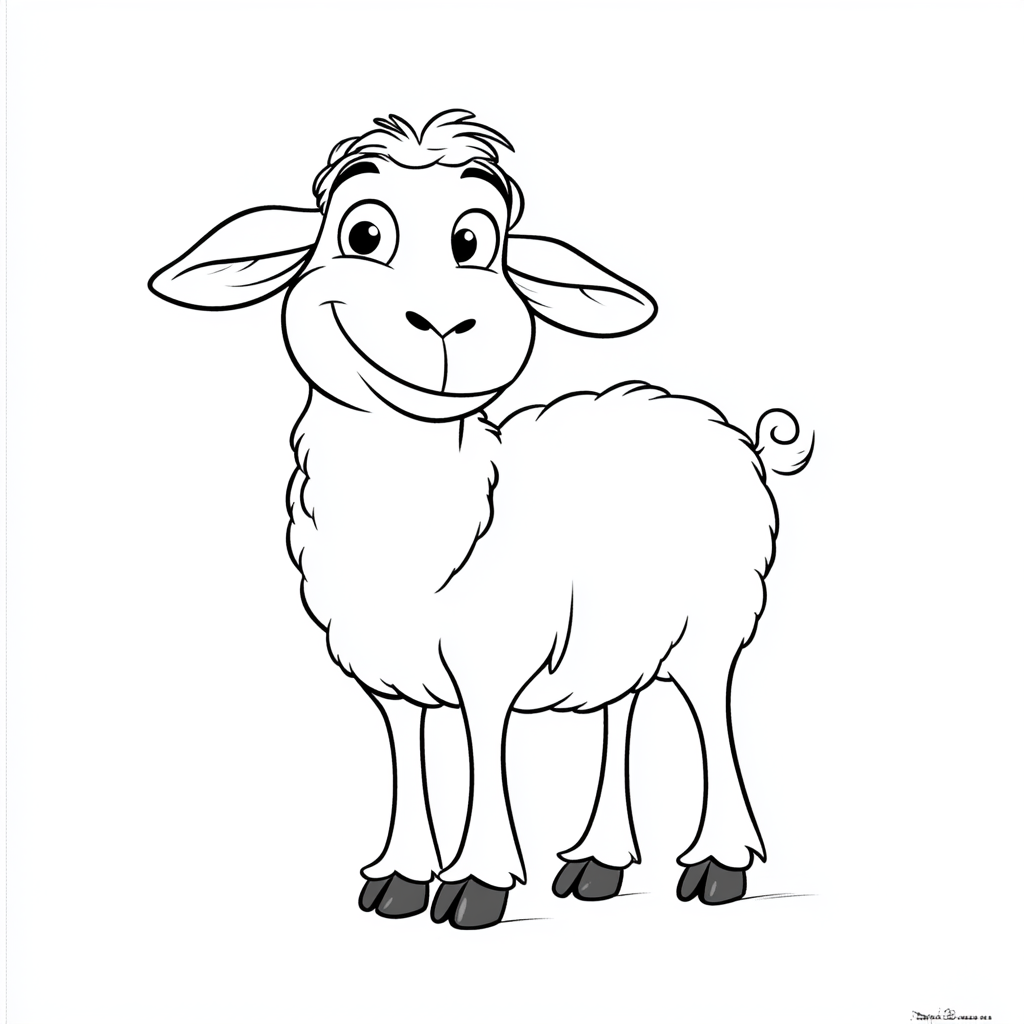 Cartoon sheep smiling next to Pepper Wutz character.