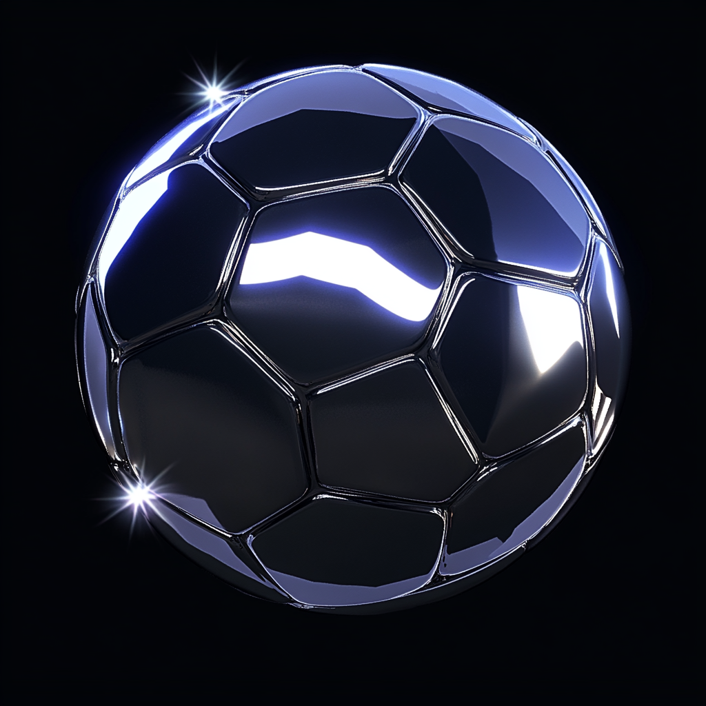 Cartoon-style black diamond soccer ball logo in high resolution