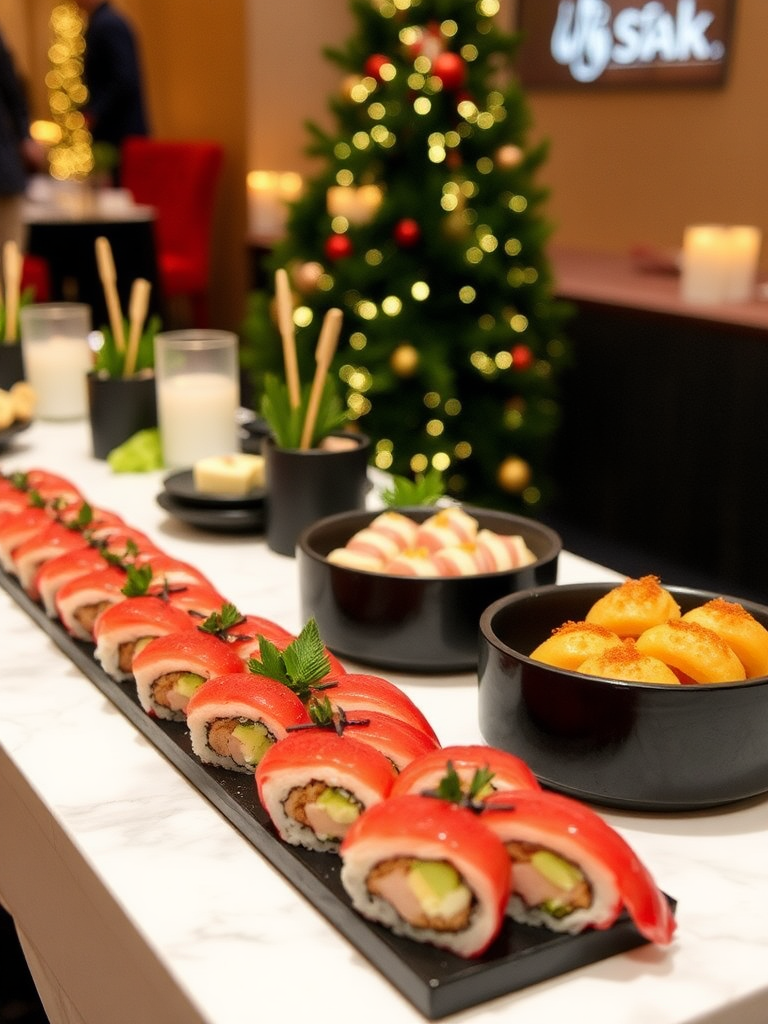 Catering Sabi Sushi at Office Christmas Party