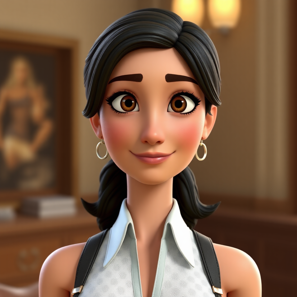 Catherine Zeta Jones as a Pixar 3D character.