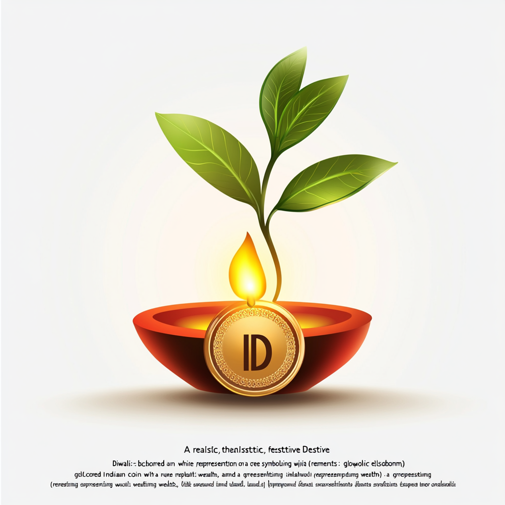 Celebrating Diwali: Wisdom, Wealth, Growth Illustration