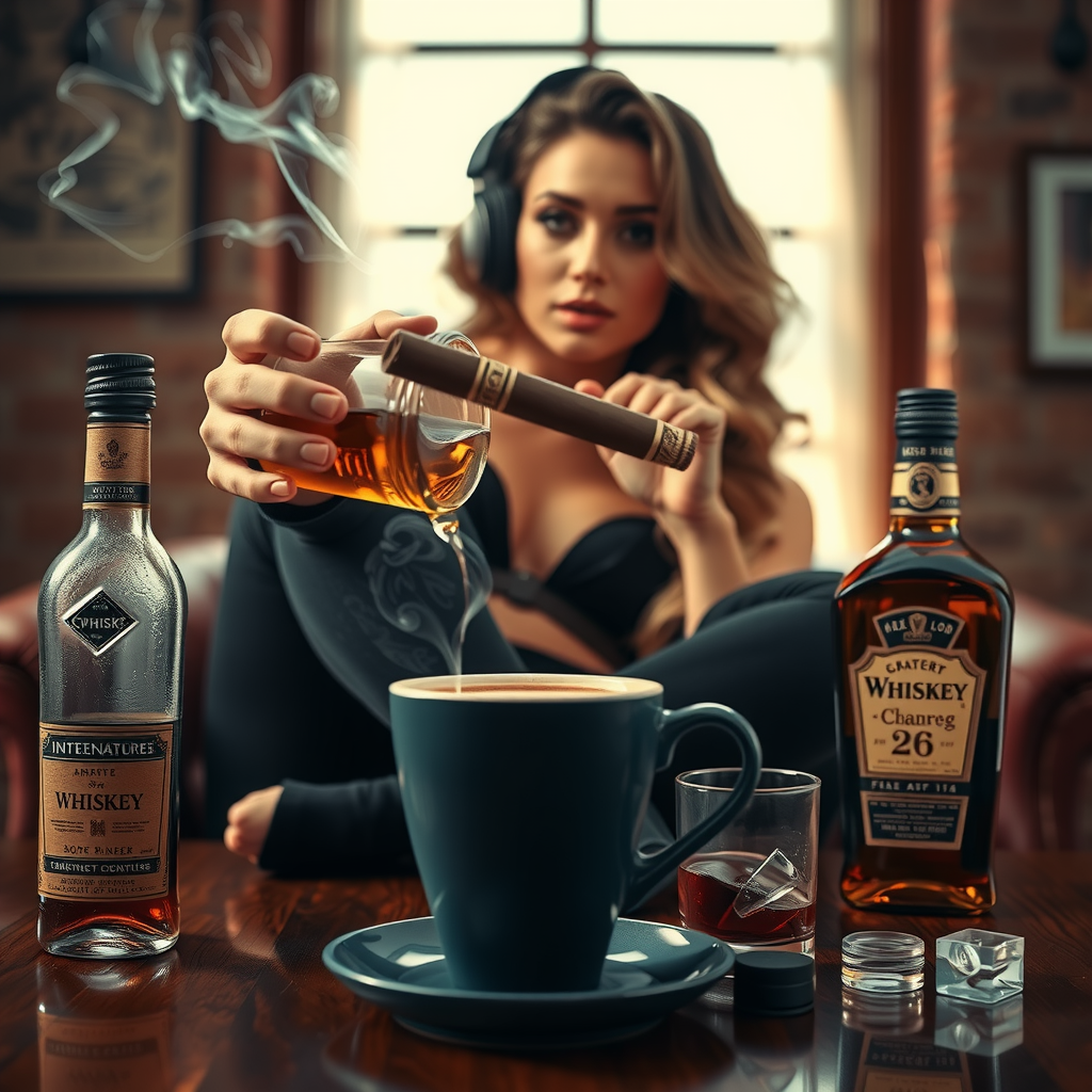 Celebrating Men's Day with Coffee, Whiskey, and Cigar