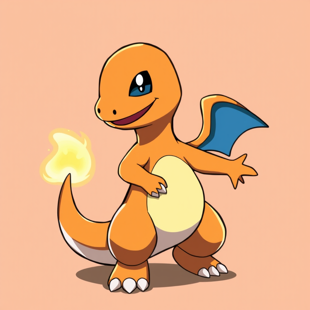 Charmander Pokemon Digimon Style Mashup