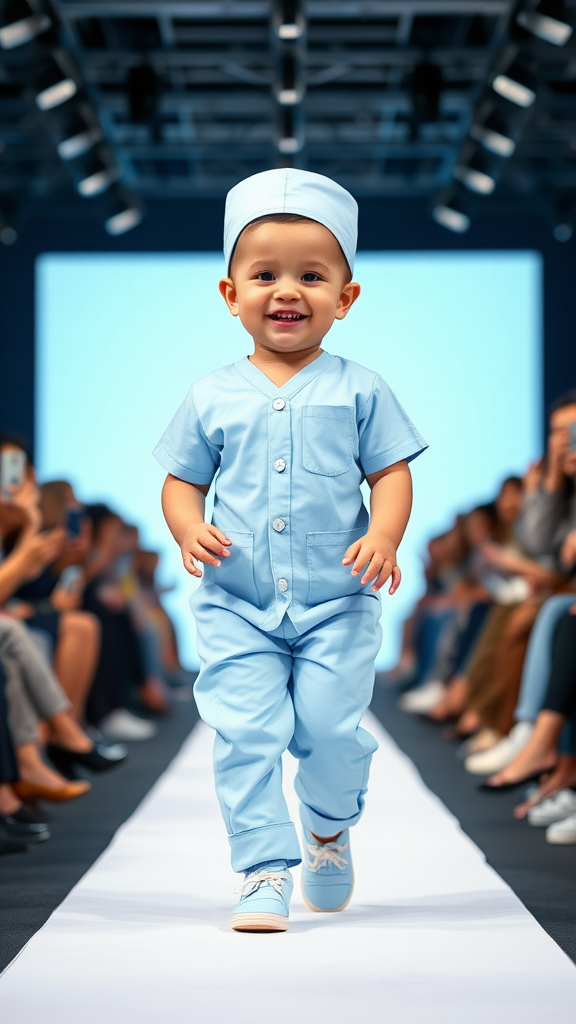 Charming Baby Nurse Strutting Runway: TikTok Aesthetic