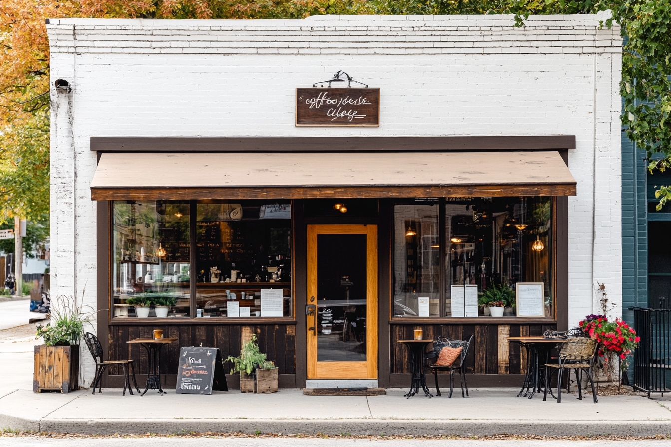 Charming Coffee Shop in Small American Town