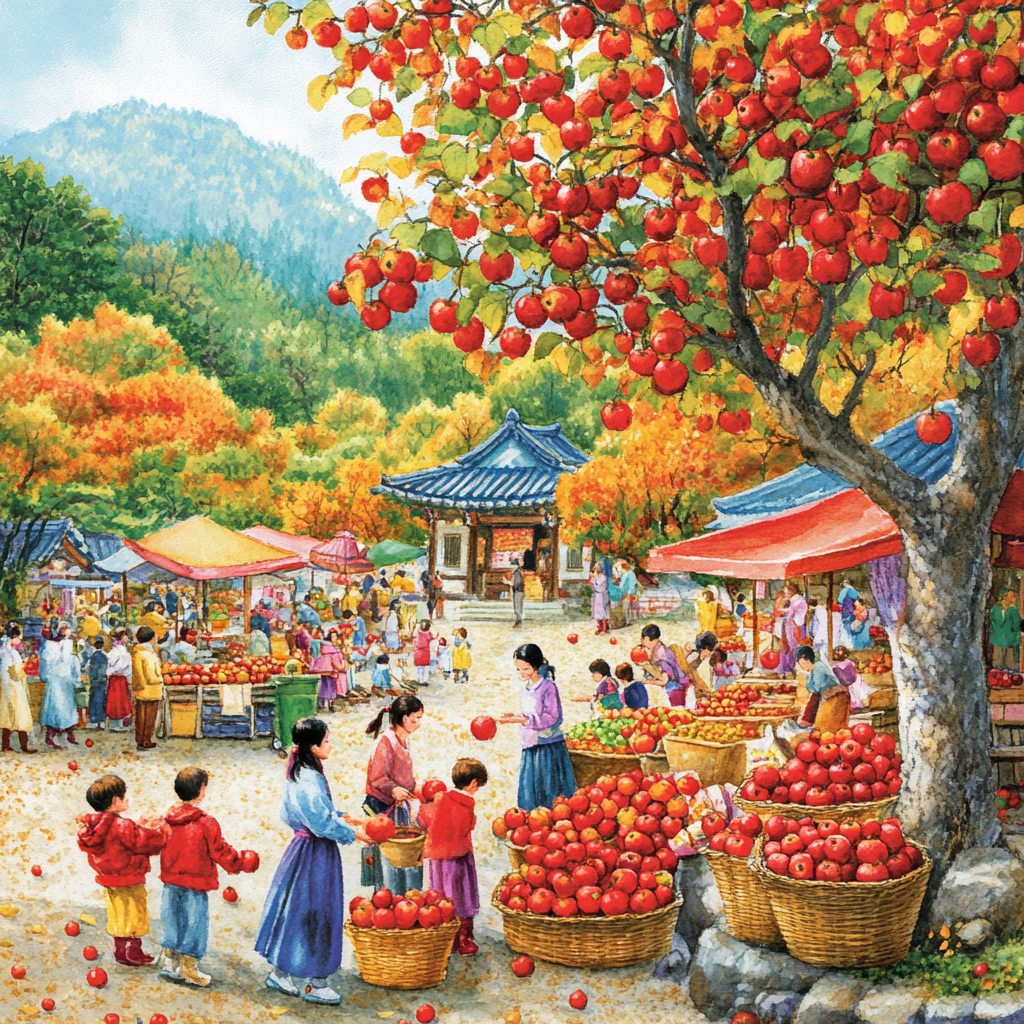 Cheerful autumn festival in Cheongsong, Korea