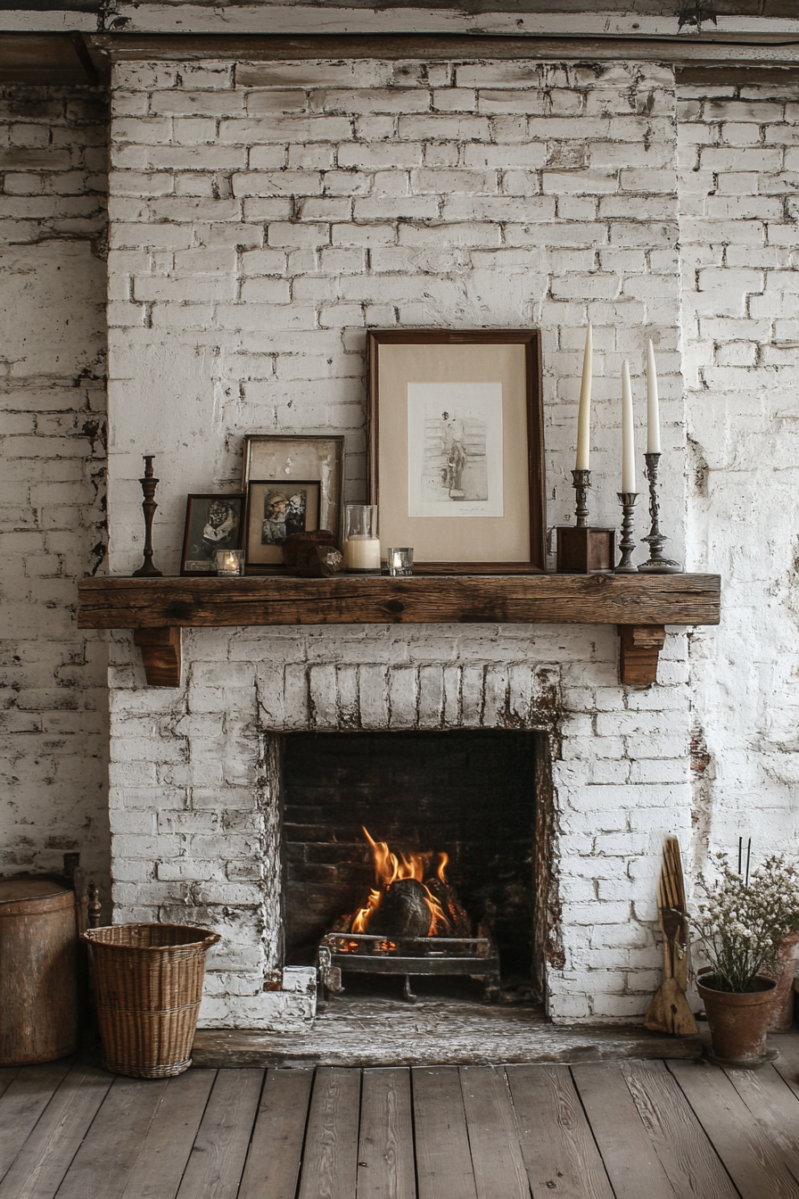 Chic Fireplace of Rustic Farmhouse Elegance