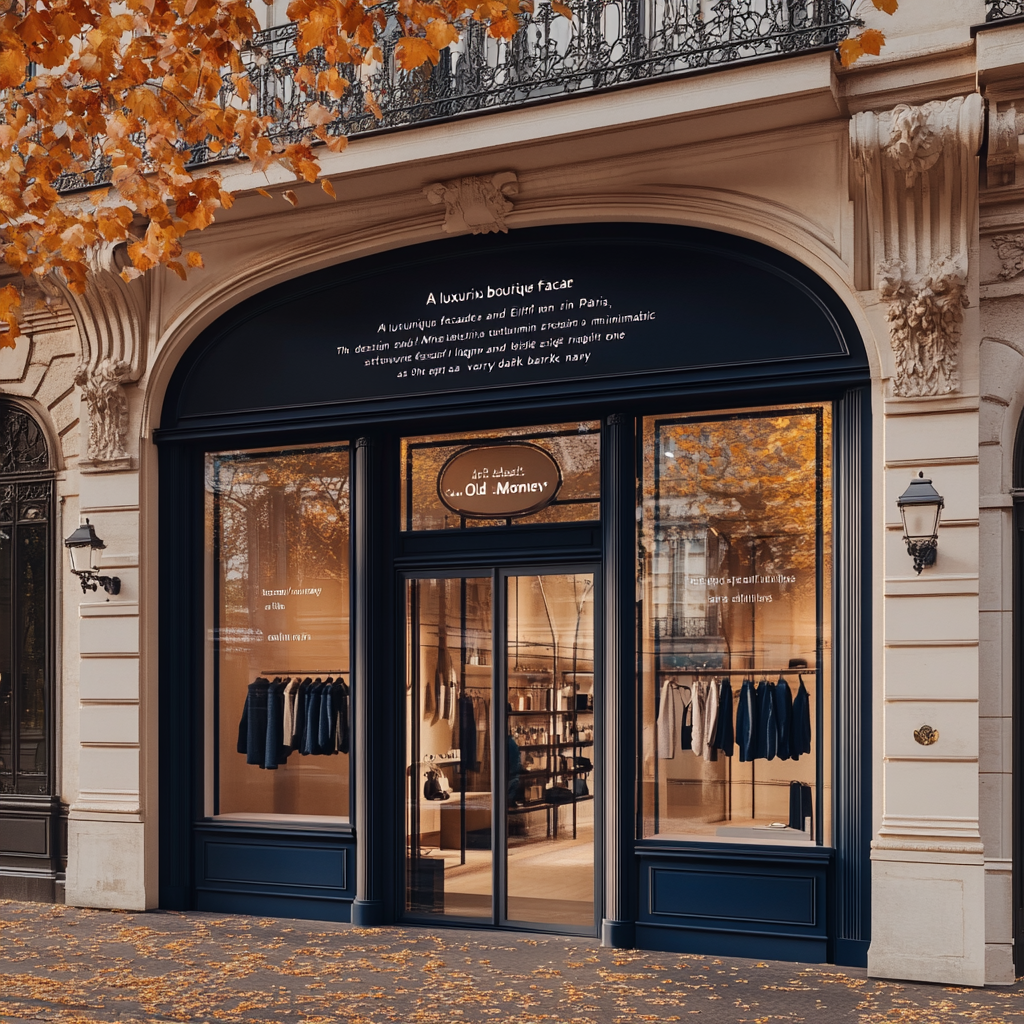 Chic Parisian Boutique in Autumn Near Eiffel Tower