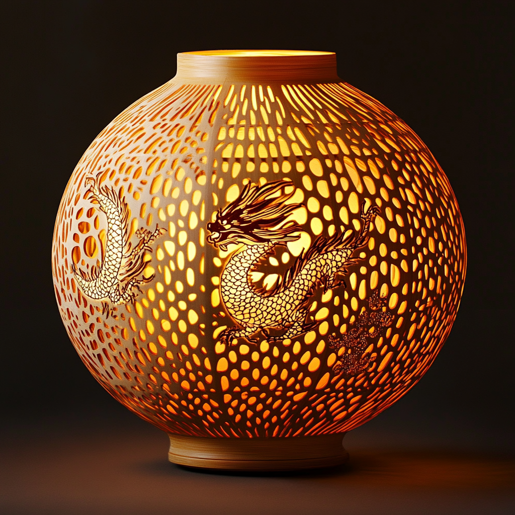 Chinese Bamboo Lanterns: Dragons & Phoenixes, Reunion Symbol