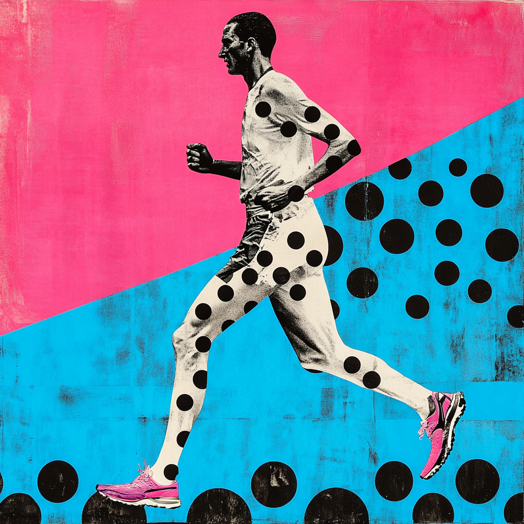 Chris Mosier minimalist collage: pop art meets Kusama