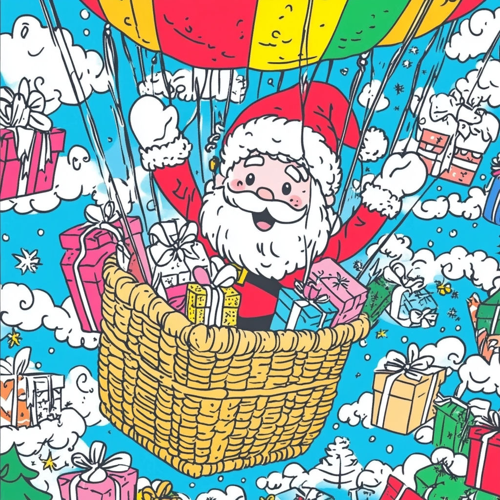 Christmas Santa Claus Hot Air Balloon Teen Edition