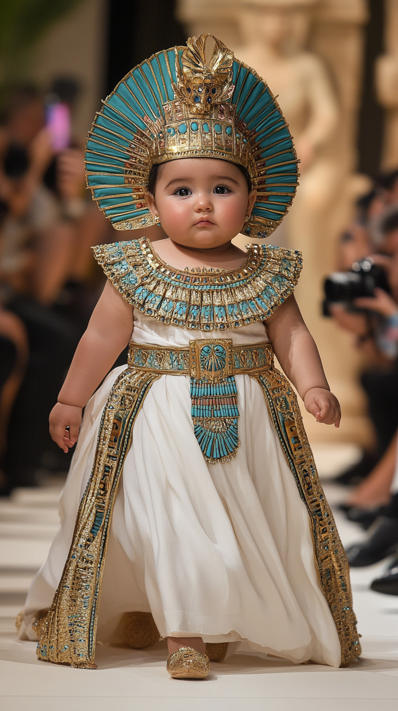 Chubby Egyptian Baby Model Stuns Paris Runway