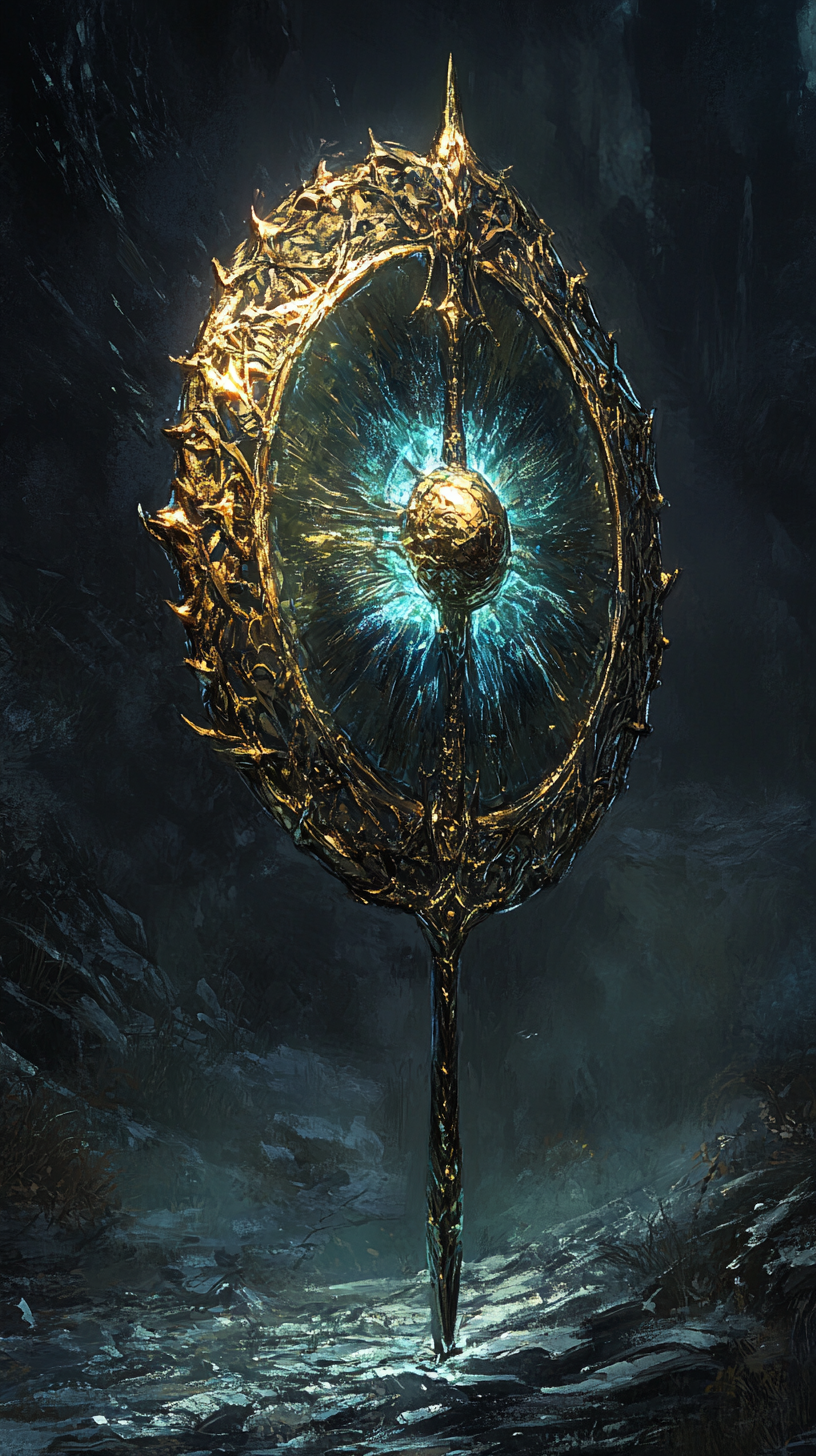 Circular shield forged by elemental guardians amplifies and deflections.